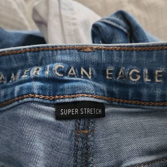 American Eagle Women's Size 00 Short Super Stretch Skinny Blue Jeans - Picture 5 of 7